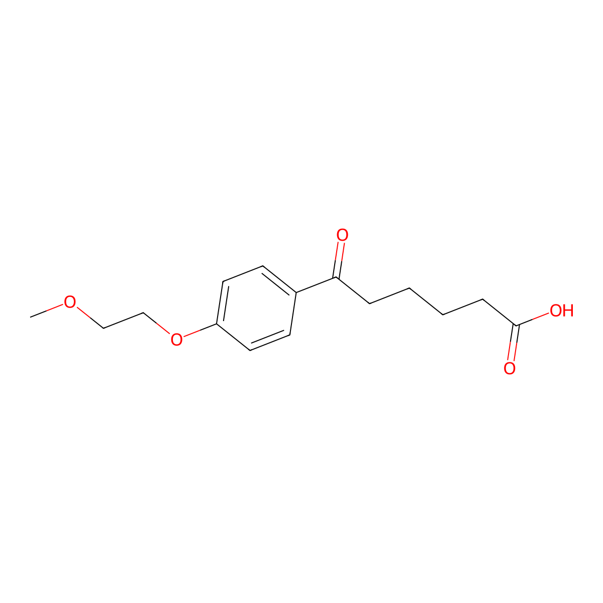 6-[4-(2-Methoxyethoxy)phenyl]-6-oxohexanoic acid molecular structure, CAS 1049131-06-7