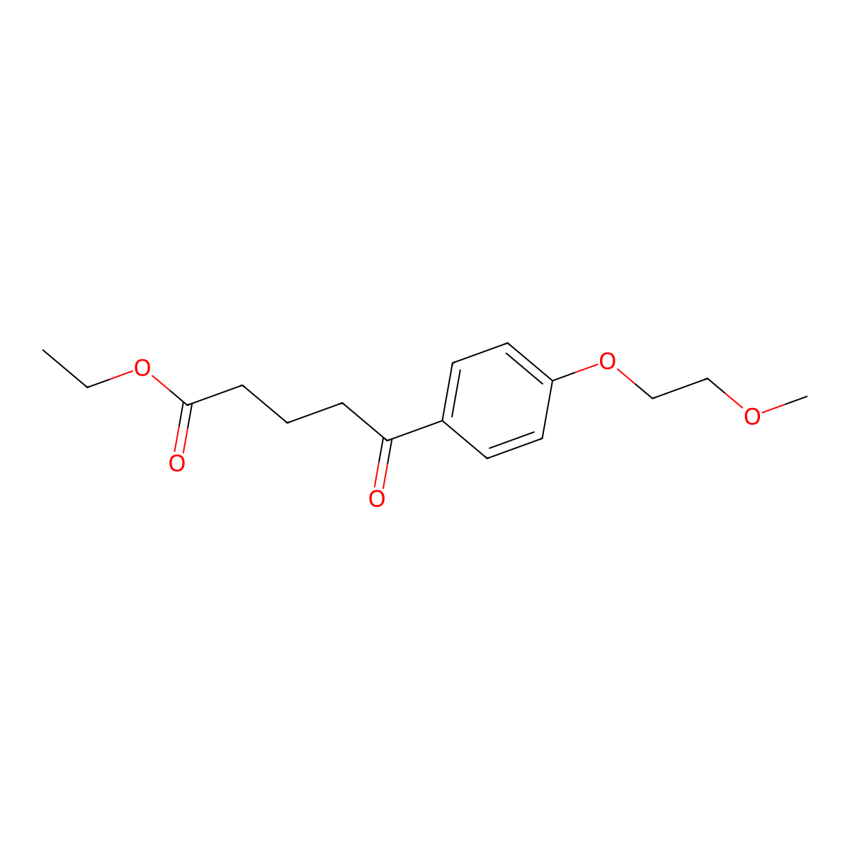Ethyl 5-[4-(2-methoxyethoxy)phenyl]-5-oxovalerate molecular structure, CAS 1049131-11-4