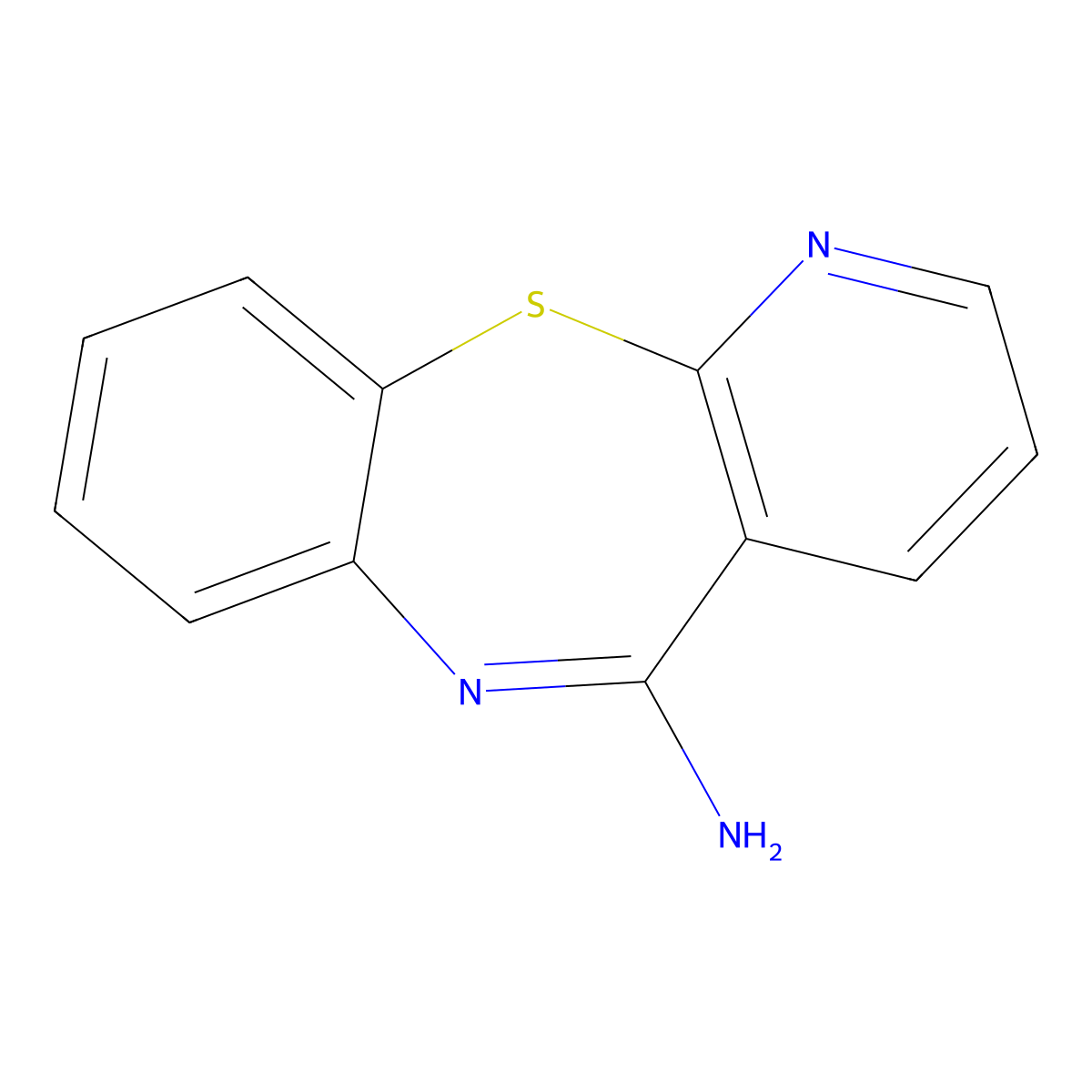 Pyrido[2,3-b][1,5]benzothiazepin-5-amine molecular structure, CAS 1049137-56-5