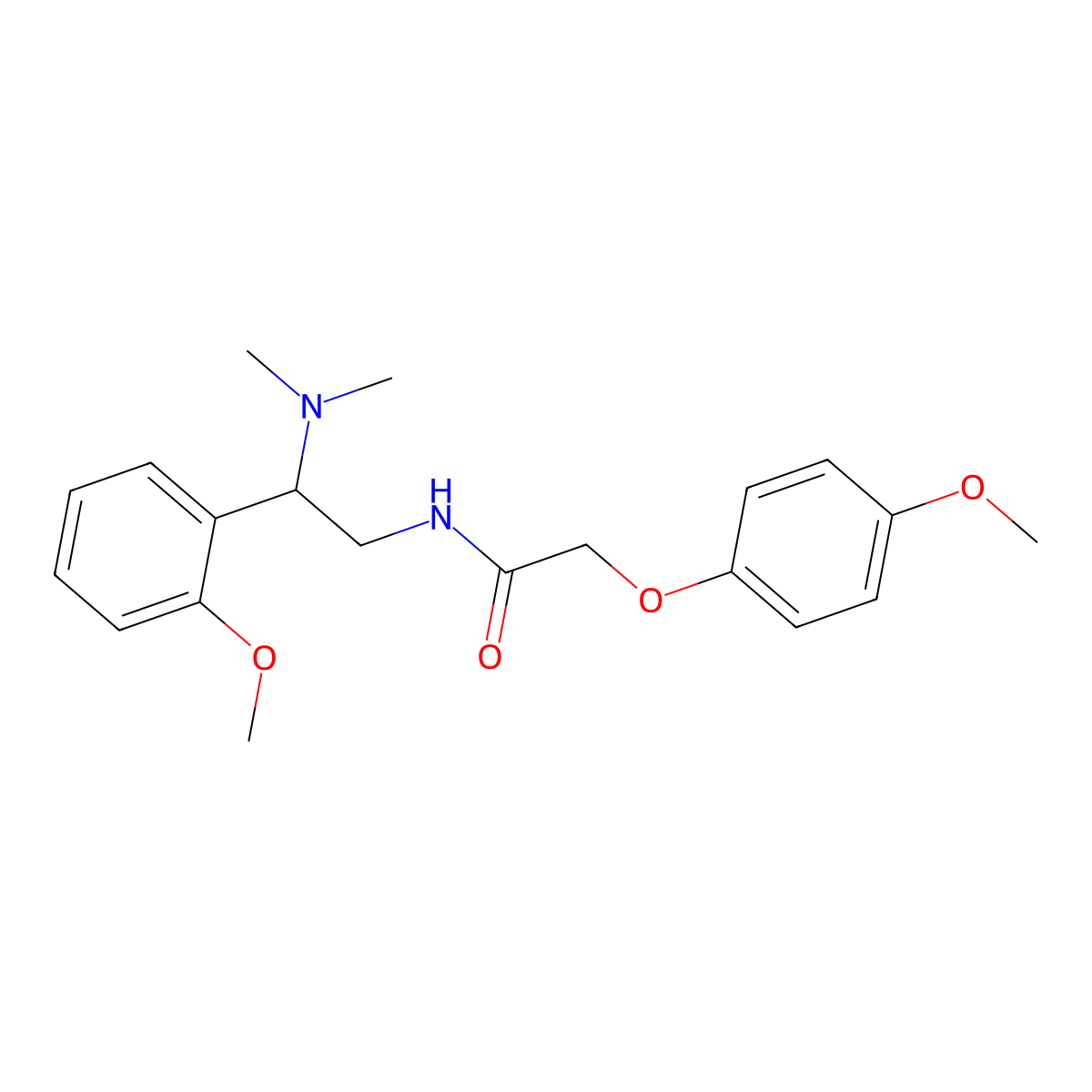 N-[2-(dimethylamino)-2-(2-methoxyphenyl)ethyl]-2-(4-methoxyphenoxy)acetamide molecular structure, CAS 1049138-00-2