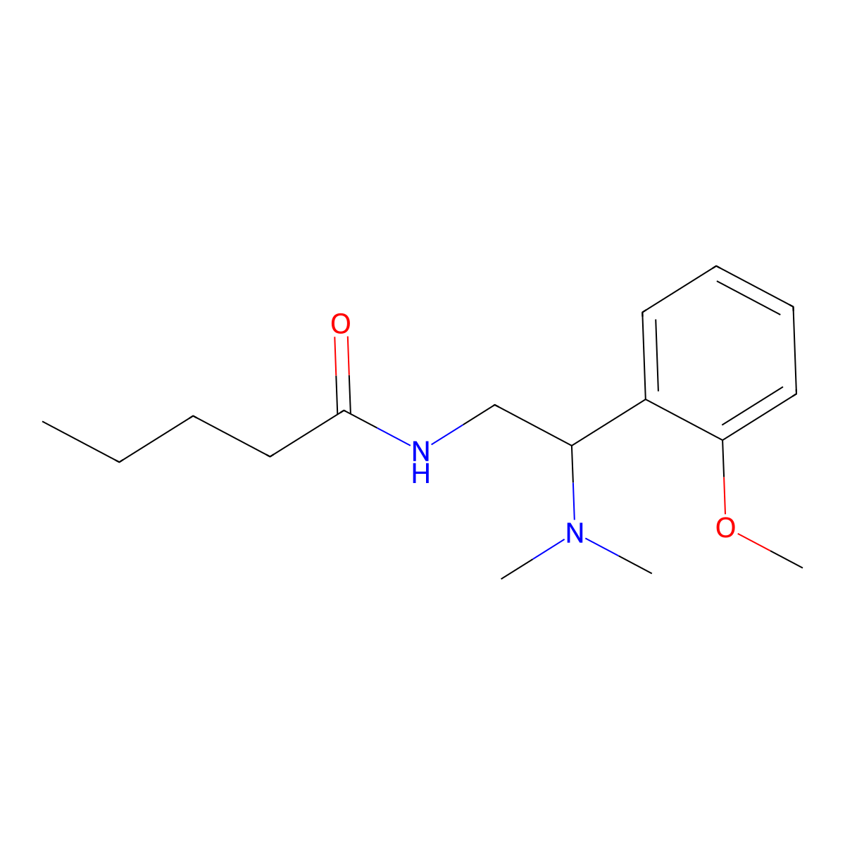 N-[2-(dimethylamino)-2-(2-methoxyphenyl)ethyl]pentanamide molecular structure, CAS 1049138-03-5