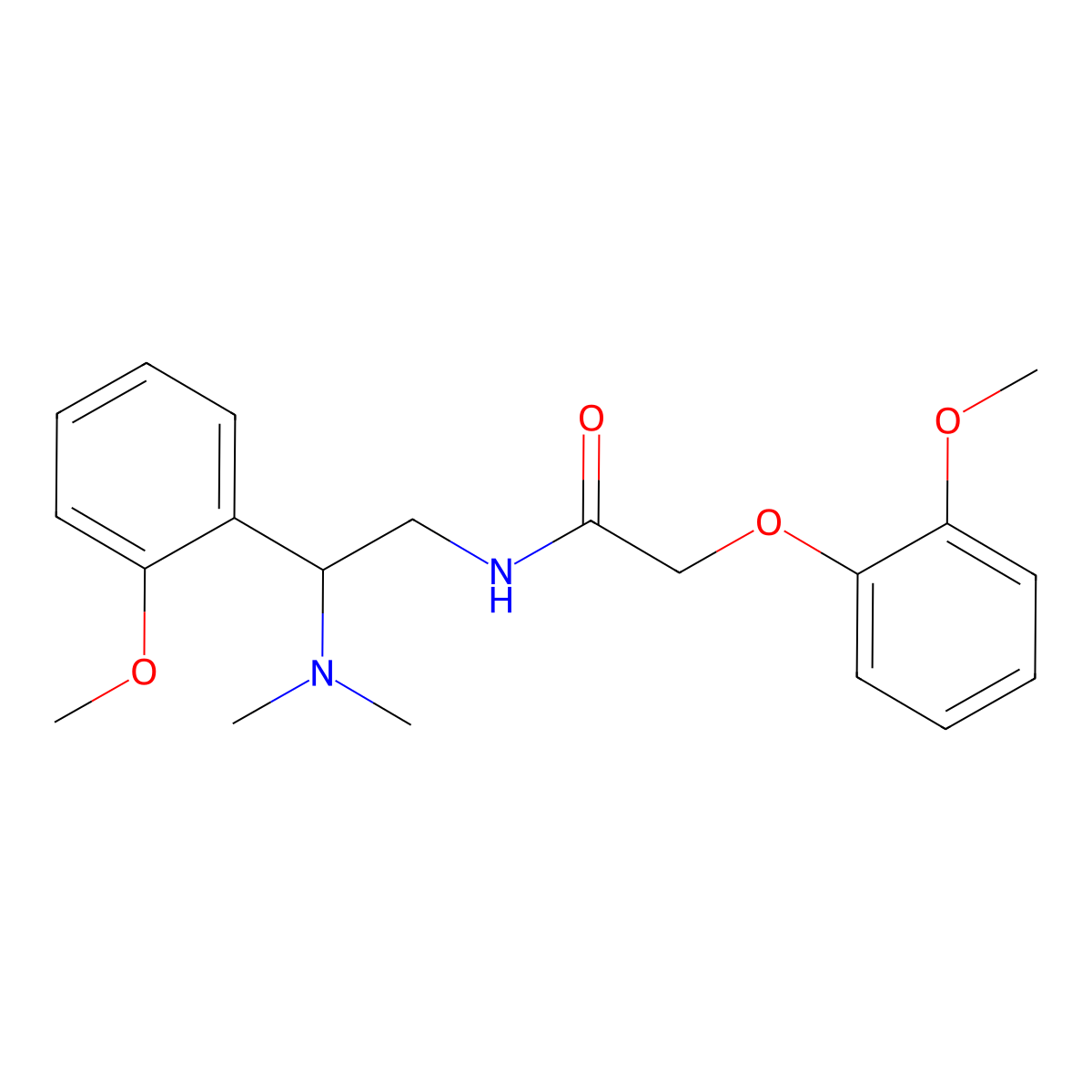 N-[2-(dimethylamino)-2-(2-methoxyphenyl)ethyl]-2-(2-methoxyphenoxy)acetamide molecular structure, CAS 1049138-11-5