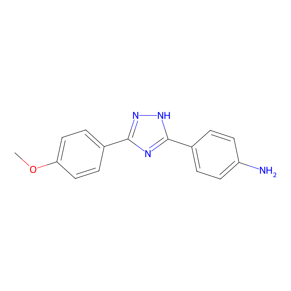 4-(5-(4-methoxyphenyl)-1H-1,2,4-triazol-3-yl)aniline molecular structure, CAS 1049139-14-1