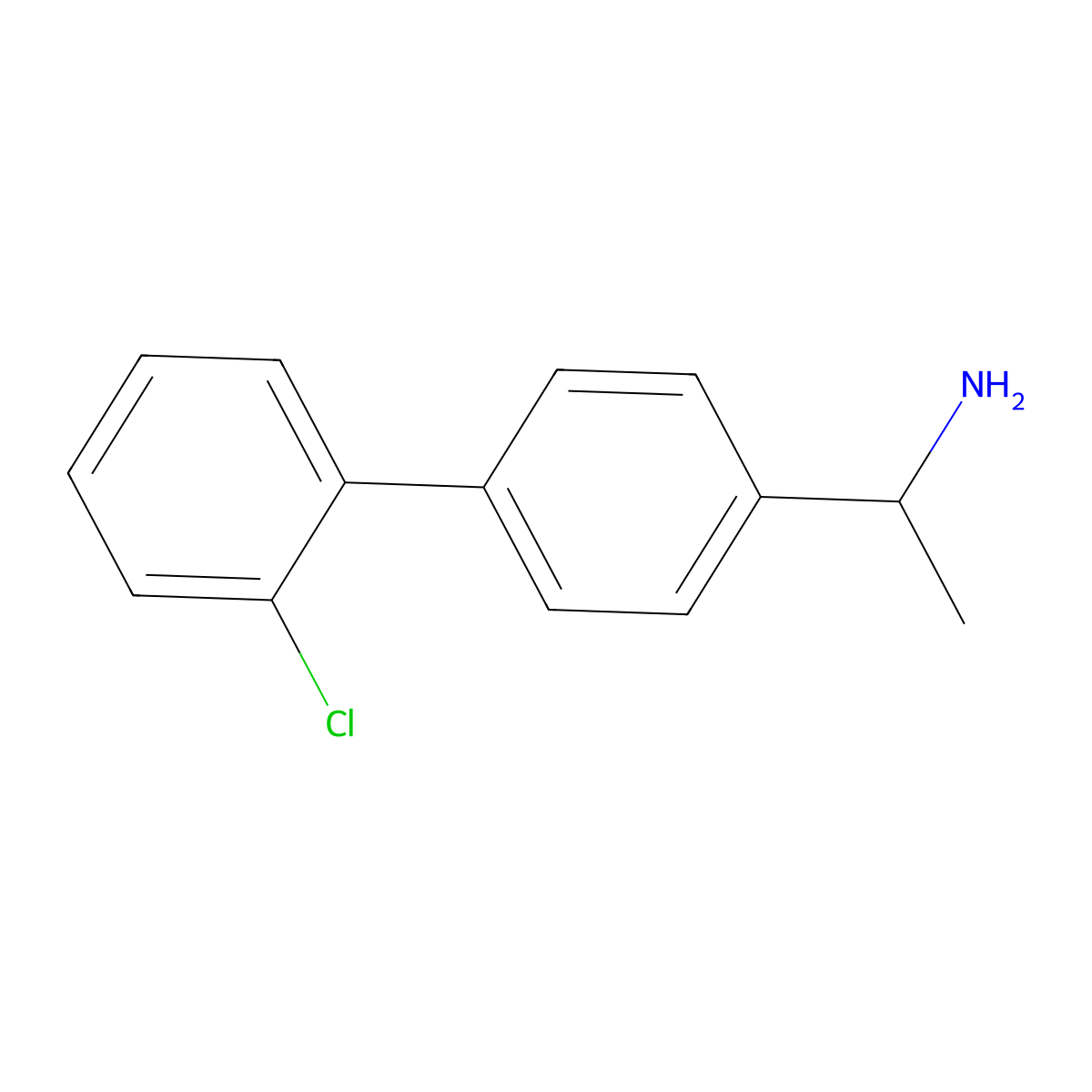 1-(2'-Chloro-biphenyl-4-yl)-ethylamine molecular structure, CAS 1049143-24-9