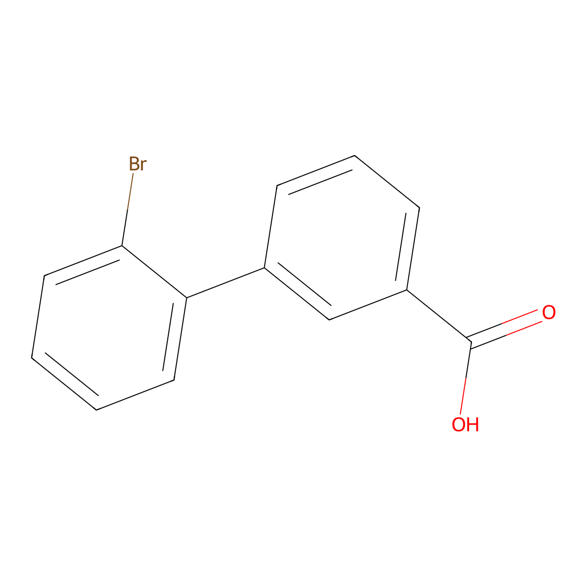 3-(2-Bromophenyl)benzoic acid molecular structure, CAS 1049143-36-3