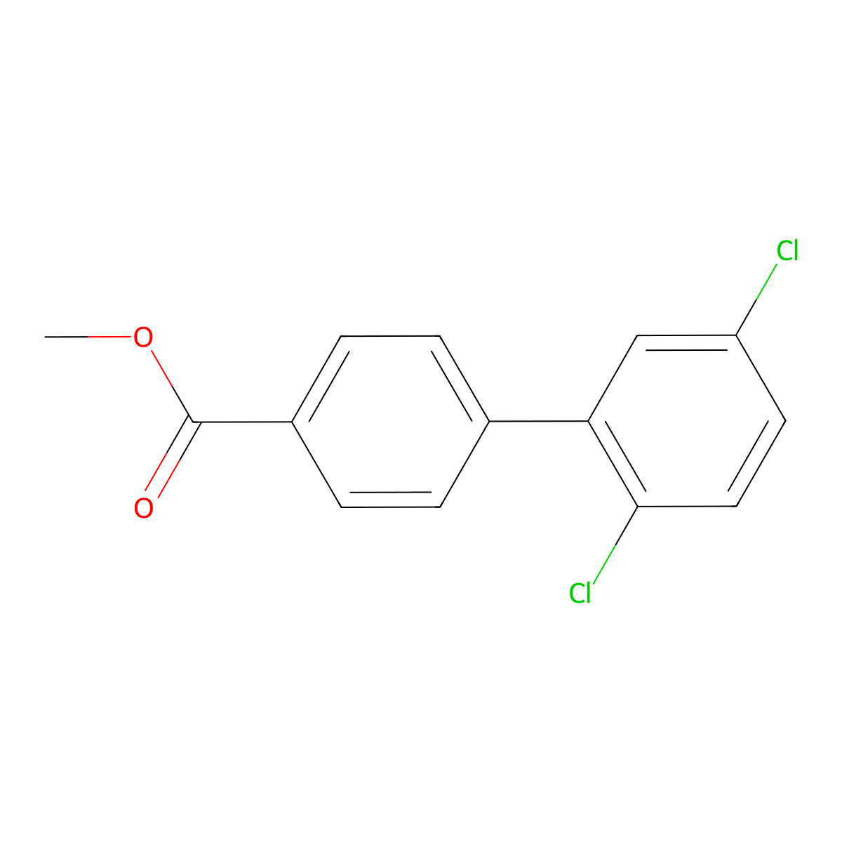 Methyl 4-(2,5-dichlorophenyl)benzoate molecular structure, CAS 1049143-75-0