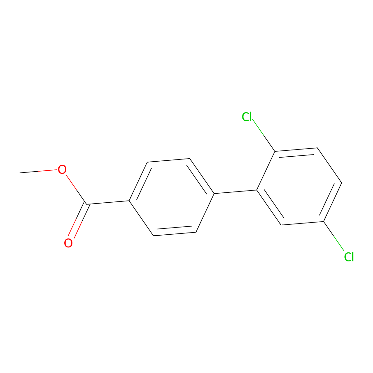 Methyl 4-(2,5-dichlorophenyl)benzoate molecular structure, CAS 1049143-75-0