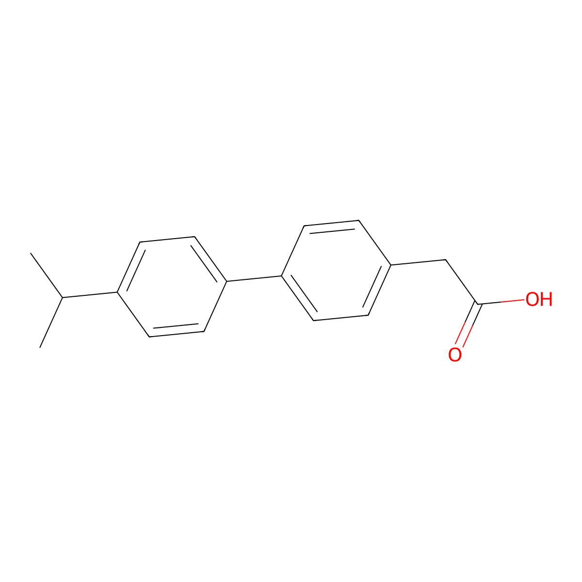 2-(4'-Isopropyl-[1,1'-biphenyl]-4-yl)acetic acid molecular structure, CAS 1049144-35-5