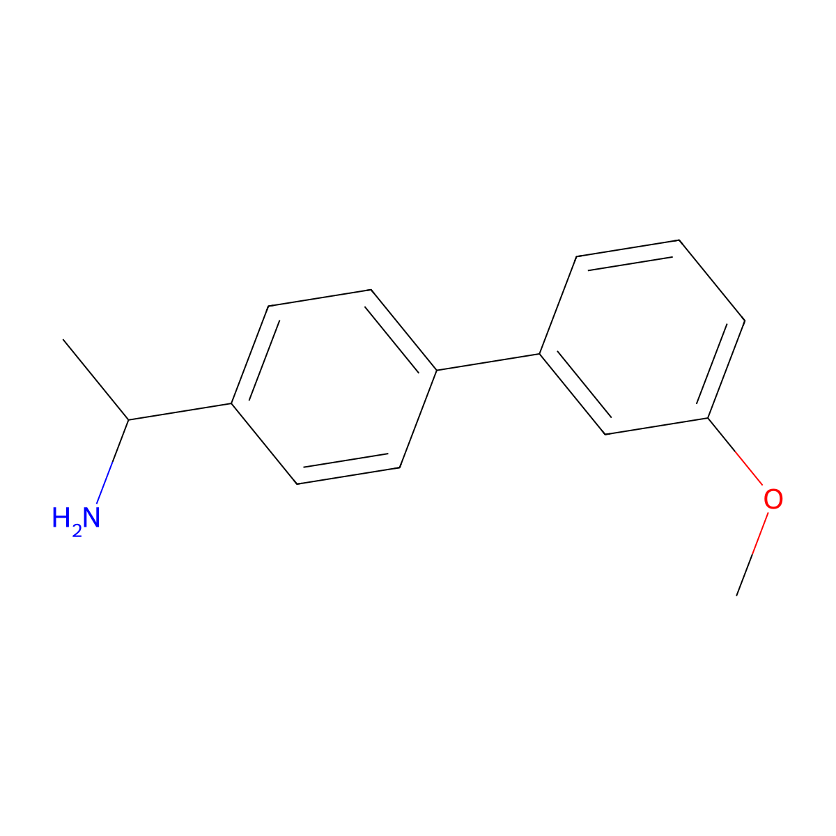 1-(3'-Methoxy-[1,1'-biphenyl]-4-yl)ethanamine molecular structure, CAS 1049144-55-9