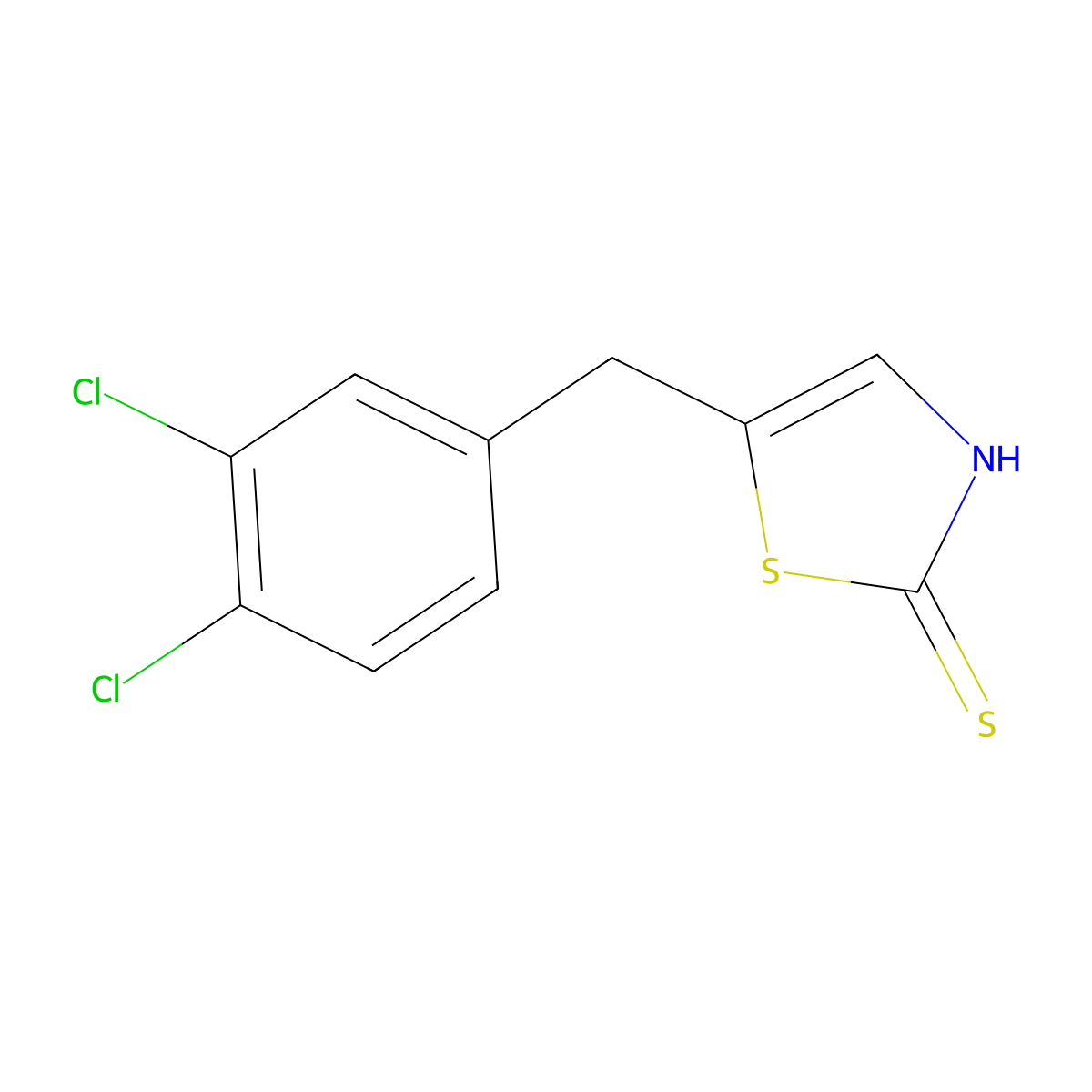 5-(3,4-Dichlorobenzyl)thiazole-2-thiol molecular structure, CAS 1049144-85-5