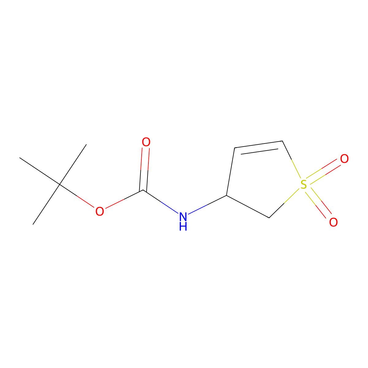 tert-butyl N-(1,1-dioxo-2,3-dihydro-1lambda6-thiophen-3-yl)carbamate molecular structure, CAS 1049148-10-8