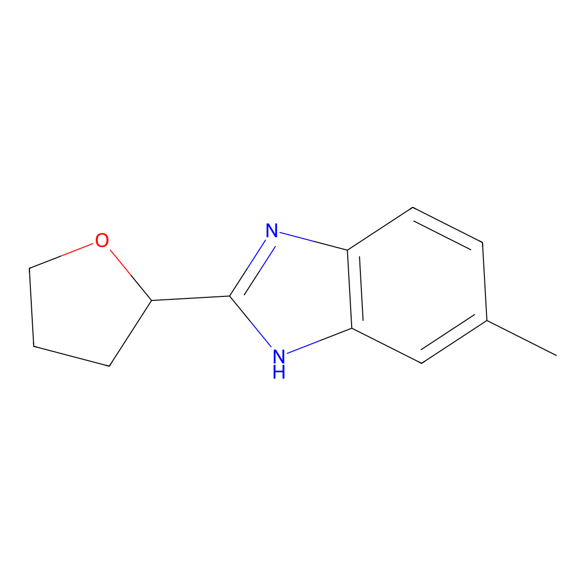 5-Methyl-2-(tetrahydrofuran-2-yl)-1H-benzo[d]imidazole molecular structure, CAS 1049149-13-4