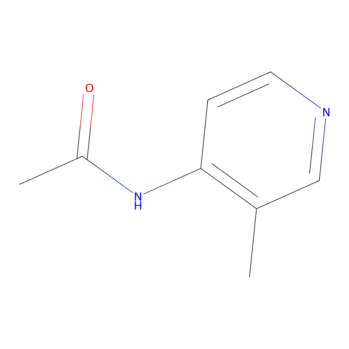 N-(3-methylpyridin-4-yl)acetamide molecular structure, CAS 104915-66-4