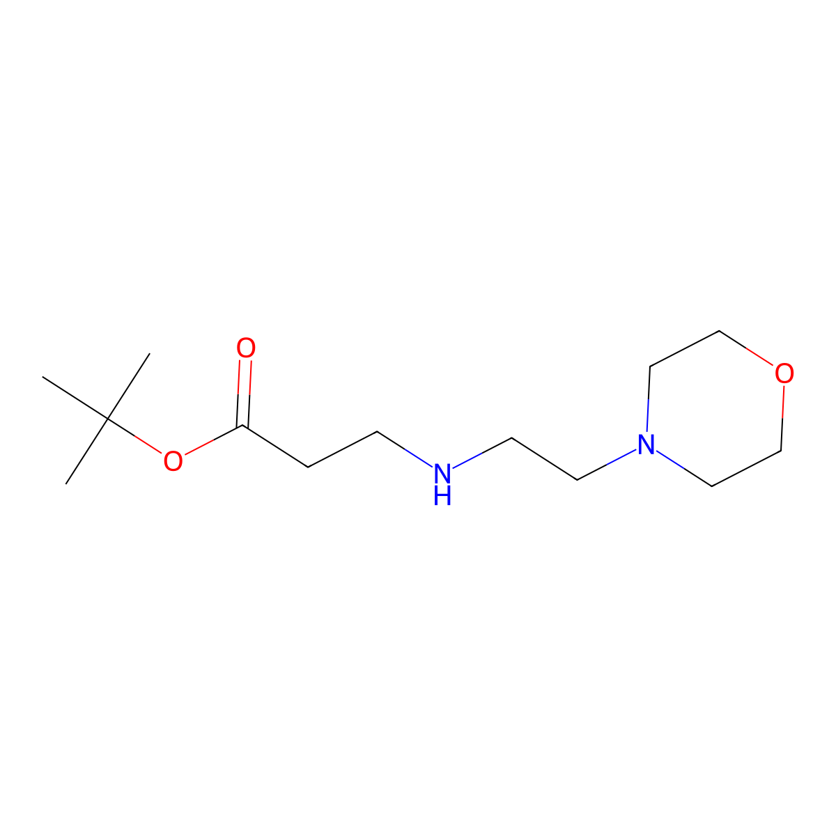tert-Butyl 3-{[2-(morpholin-4-yl)ethyl]amino}propanoate molecular structure, CAS 1049155-71-6