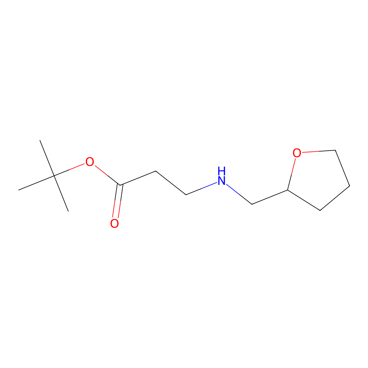 tert-Butyl 3-[(oxolan-2-ylmethyl)amino]propanoate molecular structure, CAS 1049155-73-8