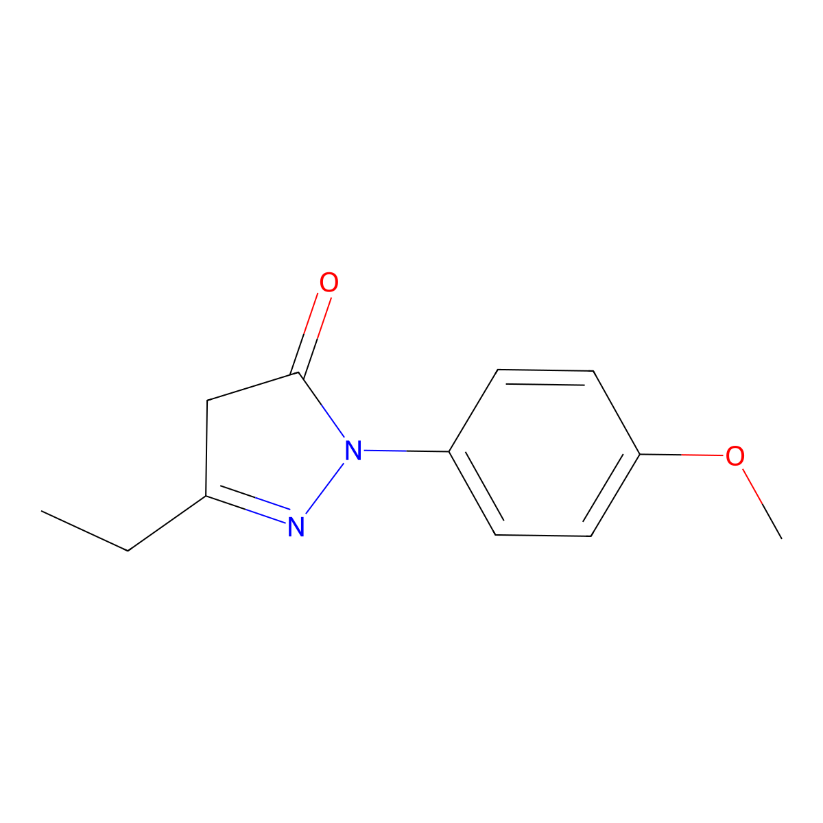 3-Ethyl-1-(4-methoxyphenyl)-4,5-dihydro-1H-pyrazol-5-one molecular structure, CAS 1049156-80-0