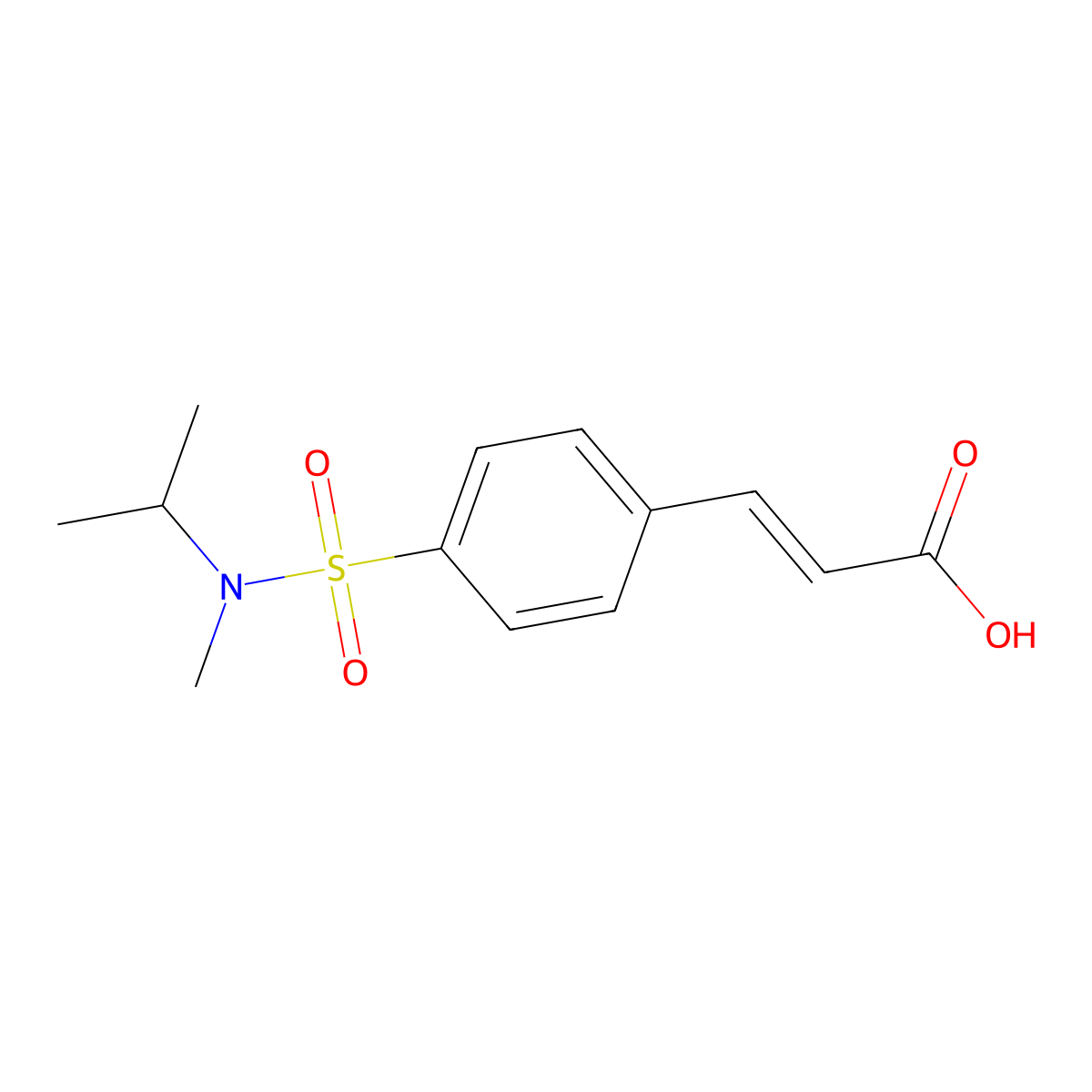 3-{4-[Methyl(propan-2-yl)sulfamoyl]phenyl}prop-2-enoic acid molecular structure, CAS 1049157-55-2