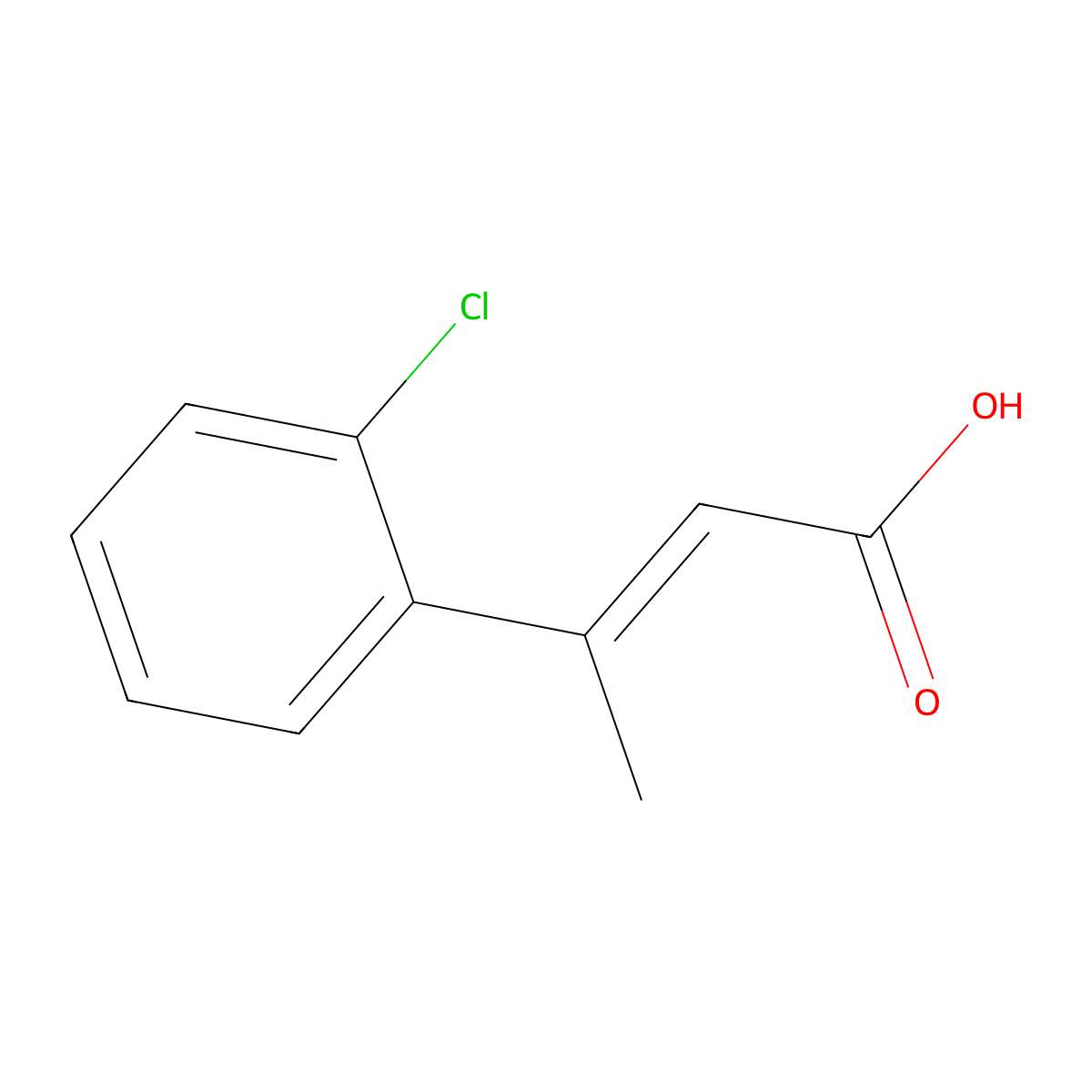 3-(2-Chlorophenyl)but-2-enoic acid molecular structure, CAS 1049158-08-8