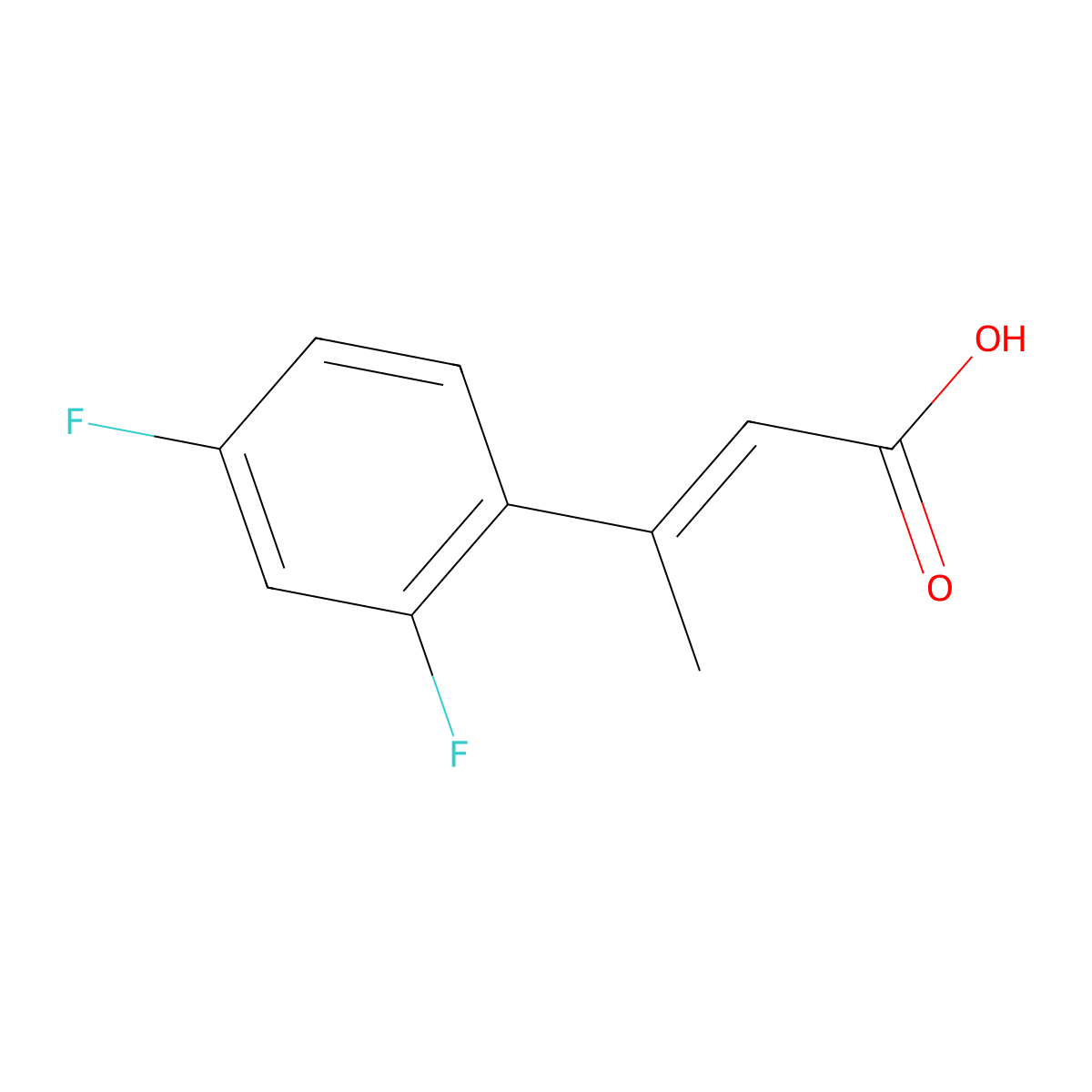 3-(2,4-Difluorophenyl)but-2-enoic acid molecular structure, CAS 1049158-14-6