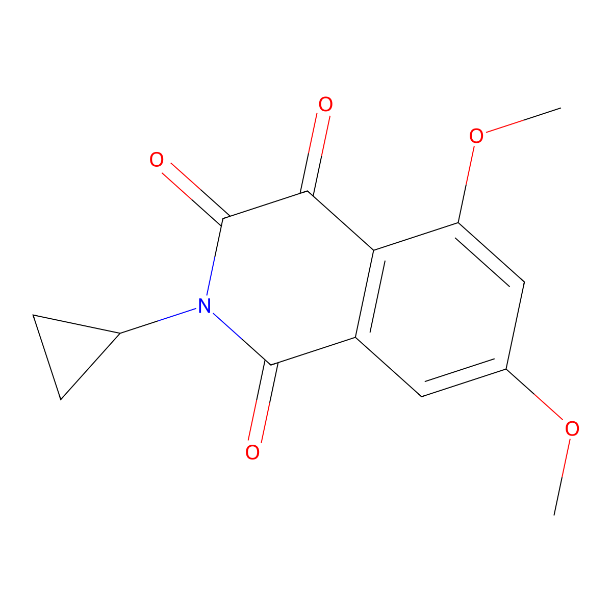 2-Cyclopropyl-5,7-dimethoxyisoquinoline-1,3,4(2H)-trione molecular structure, CAS 1049159-99-0
