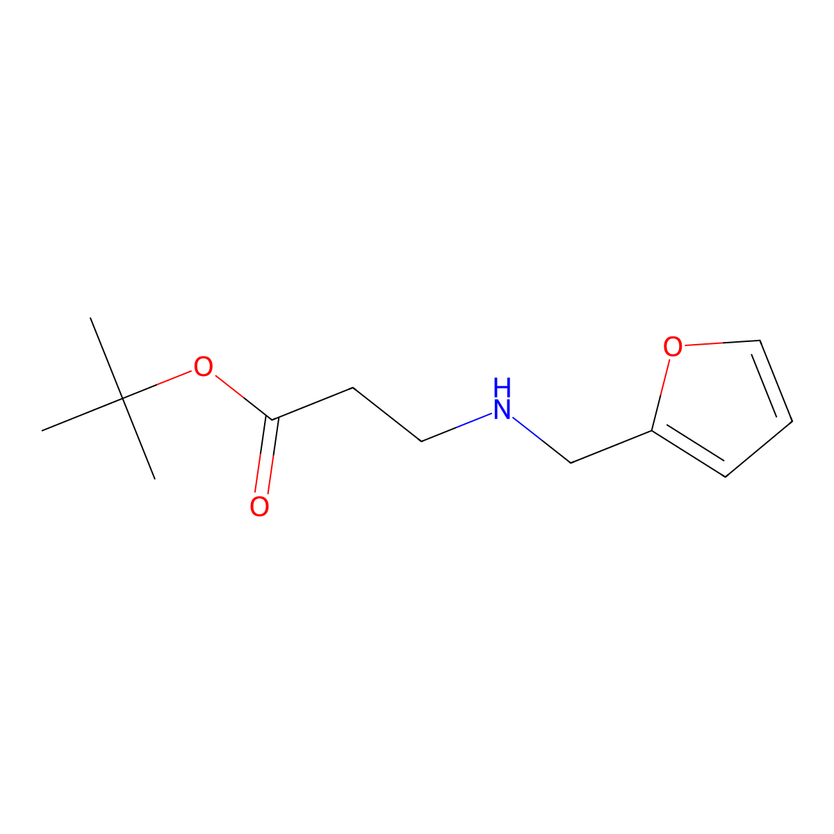 tert-Butyl 3-[(furan-2-ylmethyl)amino]propanoate molecular structure, CAS 1049160-82-8