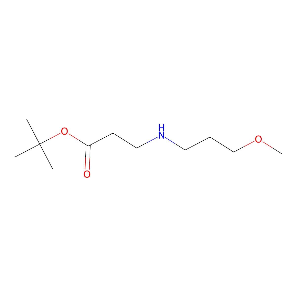tert-Butyl 3-[(3-methoxypropyl)amino]propanoate molecular structure, CAS 1049162-30-2