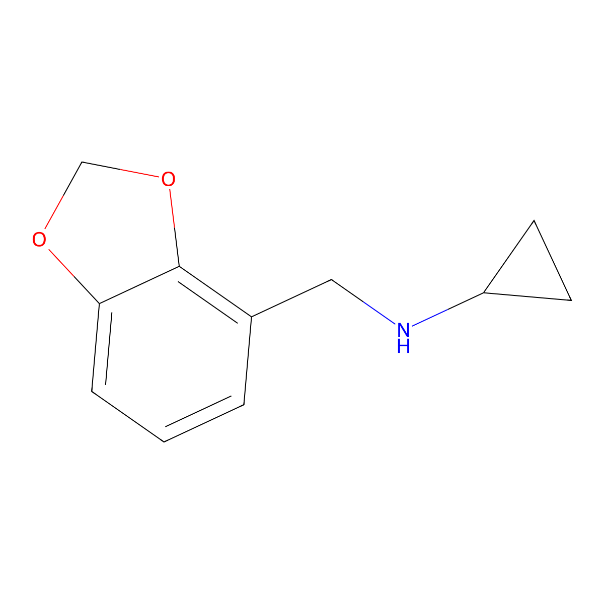 Benzo[1,3]dioxol-4-ylmethyl-cyclopropyl-amine molecular structure, CAS 1049164-17-1