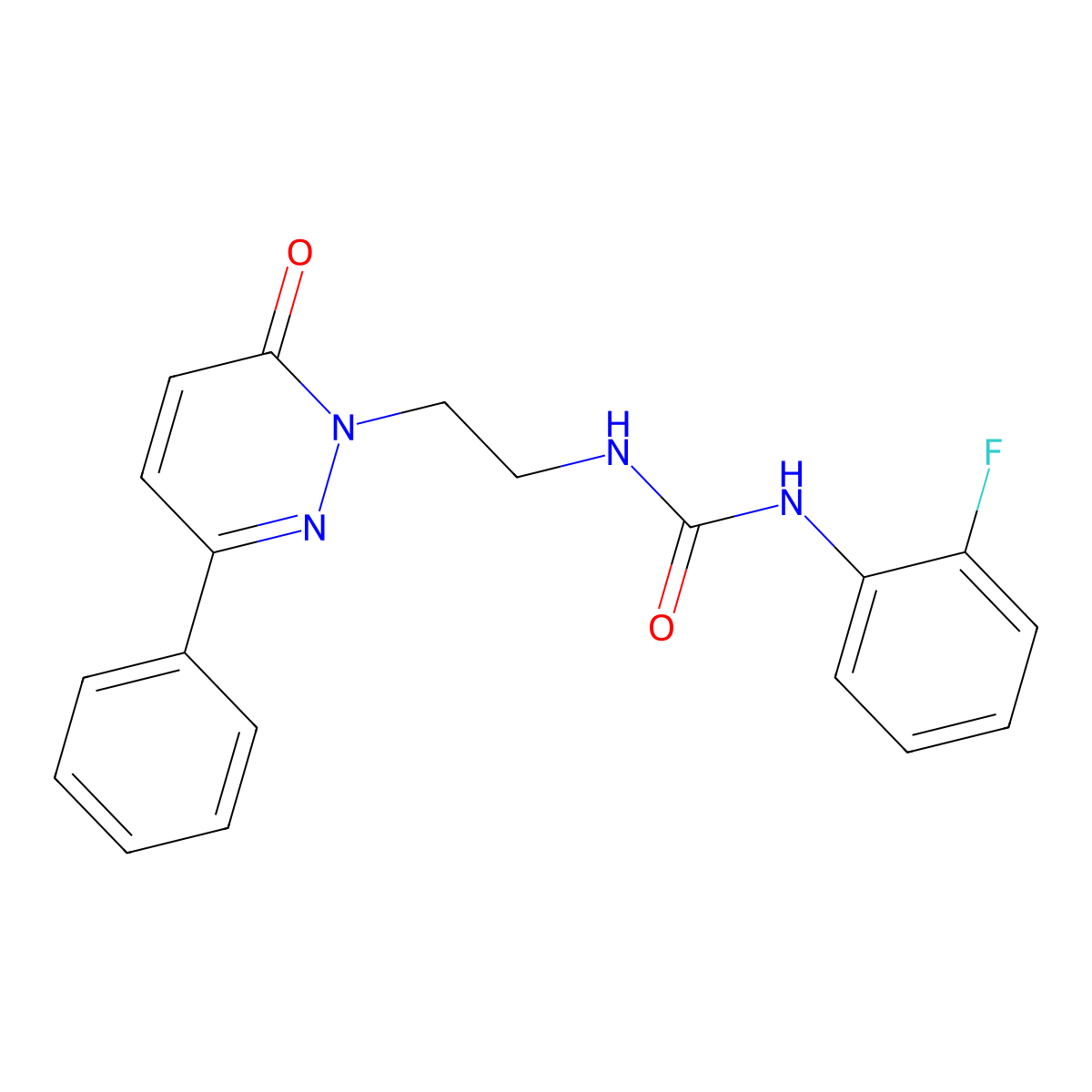 1-(2-fluorophenyl)-3-(2-(6-oxo-3-phenylpyridazin-1(6H)-yl)ethyl)urea molecular structure, CAS 1049169-36-9