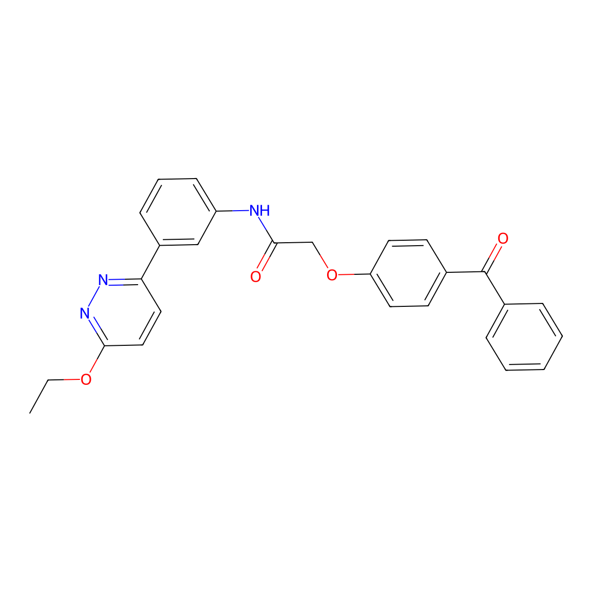 2-(4-benzoylphenoxy)-N-[3-(6-ethoxypyridazin-3-yl)phenyl]acetamide molecular structure, CAS 1049184-54-4