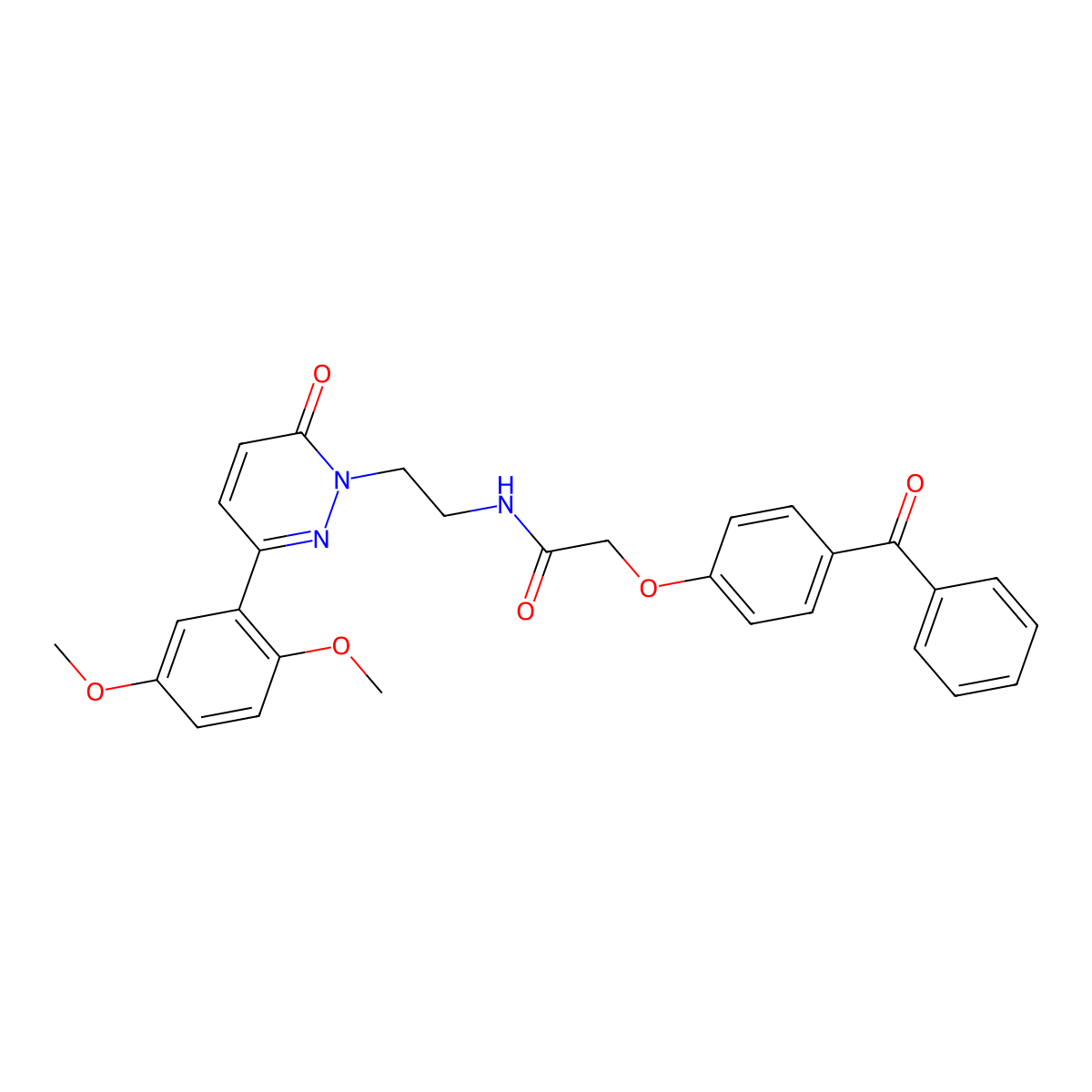 2-(4-benzoylphenoxy)-N-(2-(3-(2,5-dimethoxyphenyl)-6-oxopyridazin-1(6H)-yl)ethyl)acetamide molecular structure, CAS 1049184-94-2
