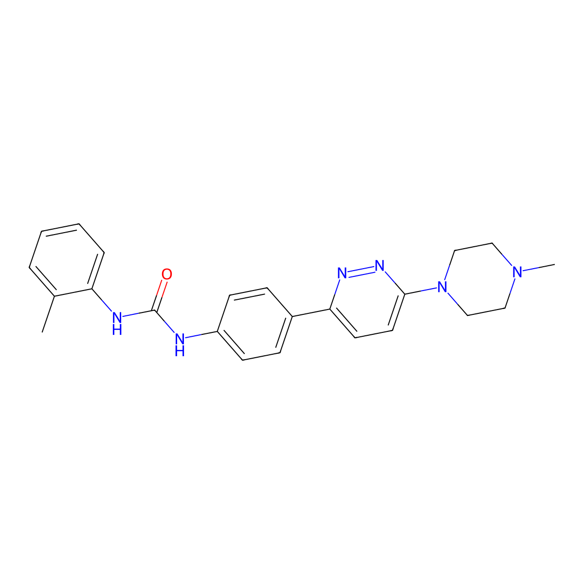 1-(4-(6-(4-Methylpiperazin-1-yl)pyridazin-3-yl)phenyl)-3-(o-tolyl)urea molecular structure, CAS 1049198-99-3