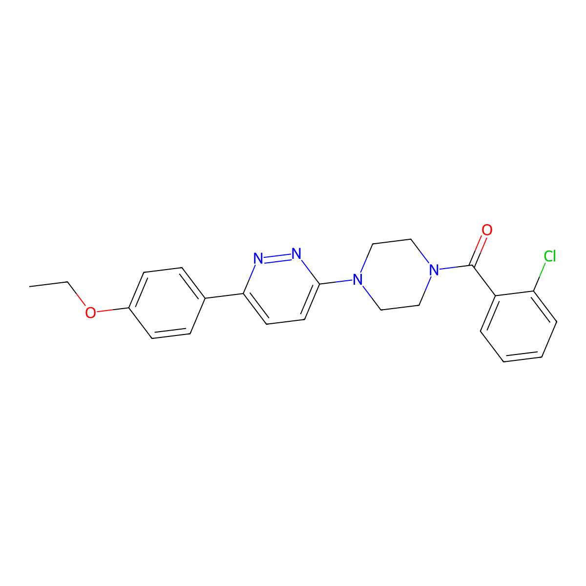 3-[4-(2-Chlorobenzoyl)piperazin-1-yl]-6-(4-ethoxyphenyl)pyridazine molecular structure, CAS 1049199-86-1
