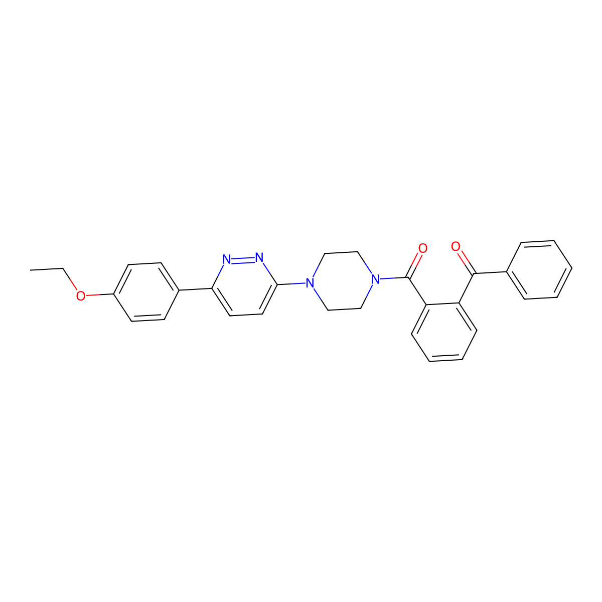 (2-Benzoylphenyl)(4-(6-(4-ethoxyphenyl)pyridazin-3-yl)piperazin-1-yl)methanone molecular structure, CAS 1049201-44-6