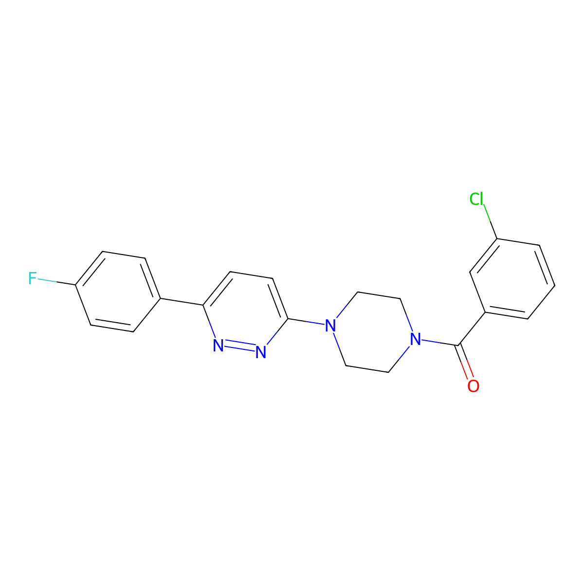 3-[4-(3-Chlorobenzoyl)piperazin-1-yl]-6-(4-fluorophenyl)pyridazine molecular structure, CAS 1049202-07-4