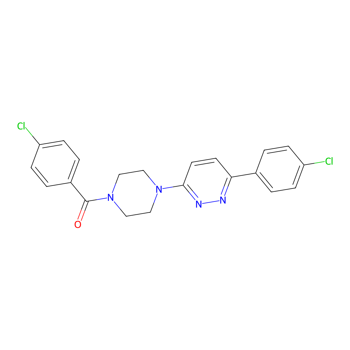 3-[4-(4-Chlorobenzoyl)piperazin-1-yl]-6-(4-chlorophenyl)pyridazine molecular structure, CAS 1049204-05-8