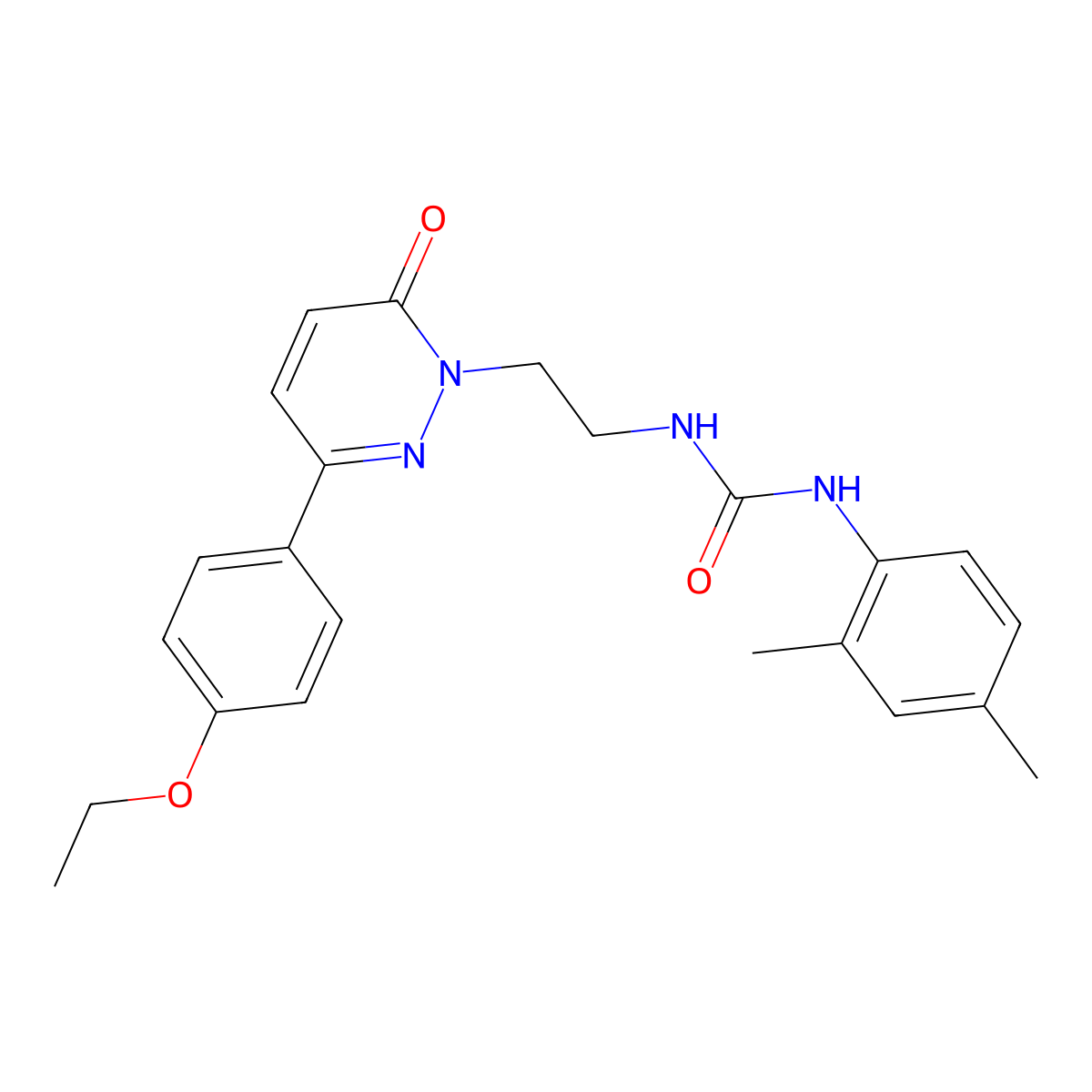 1-(2,4-Dimethylphenyl)-3-{2-[3-(4-ethoxyphenyl)-6-oxo-1,6-dihydropyridazin-1-yl]ethyl}urea molecular structure, CAS 1049205-37-9