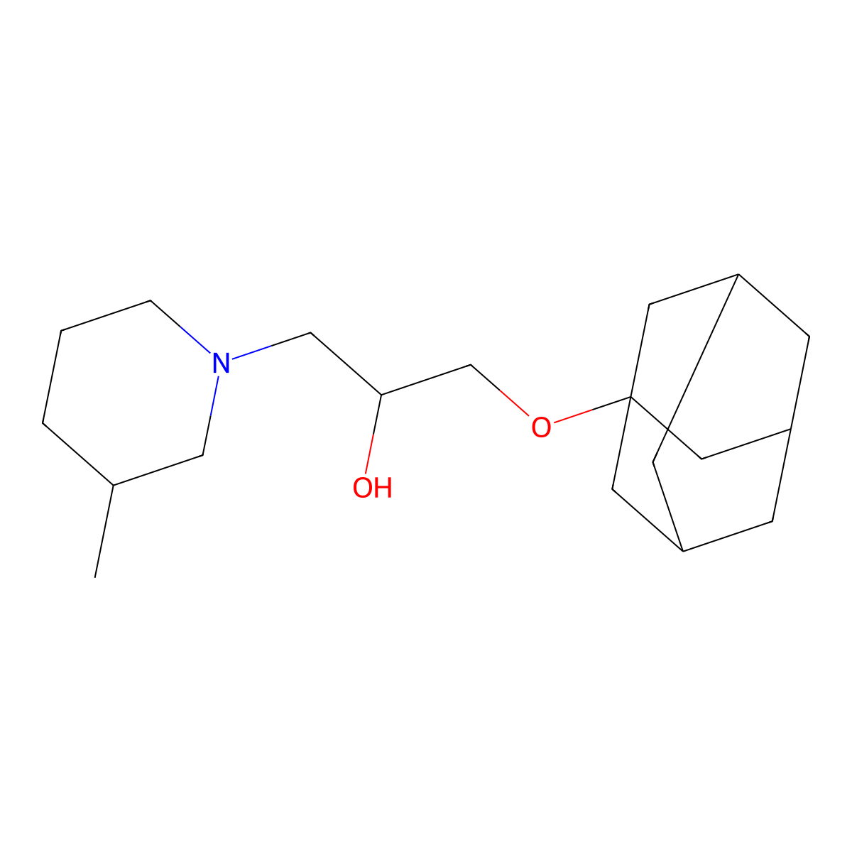 1-(Adamantan-1-yloxy)-3-(3-methylpiperidin-1-yl)propan-2-ol molecular structure, CAS 1049206-01-0