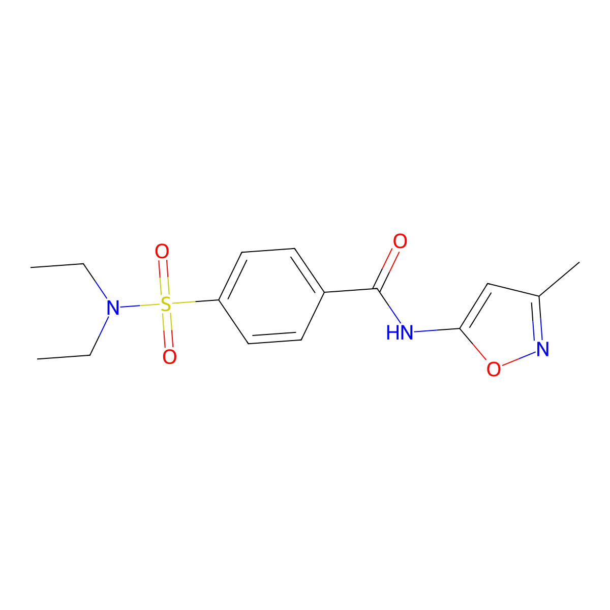 4-(N,N-diethylsulfamoyl)-N-(3-methylisoxazol-5-yl)benzamide molecular structure, CAS 1049206-16-7