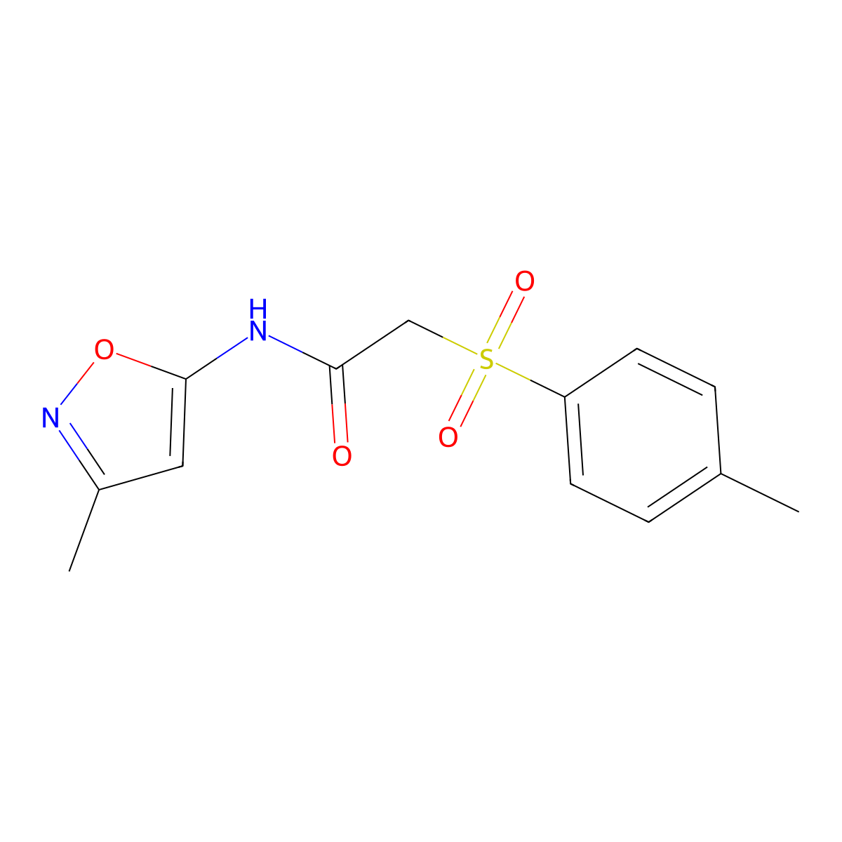 N-(3-methylisoxazol-5-yl)-2-tosylacetamide molecular structure, CAS 1049207-28-4