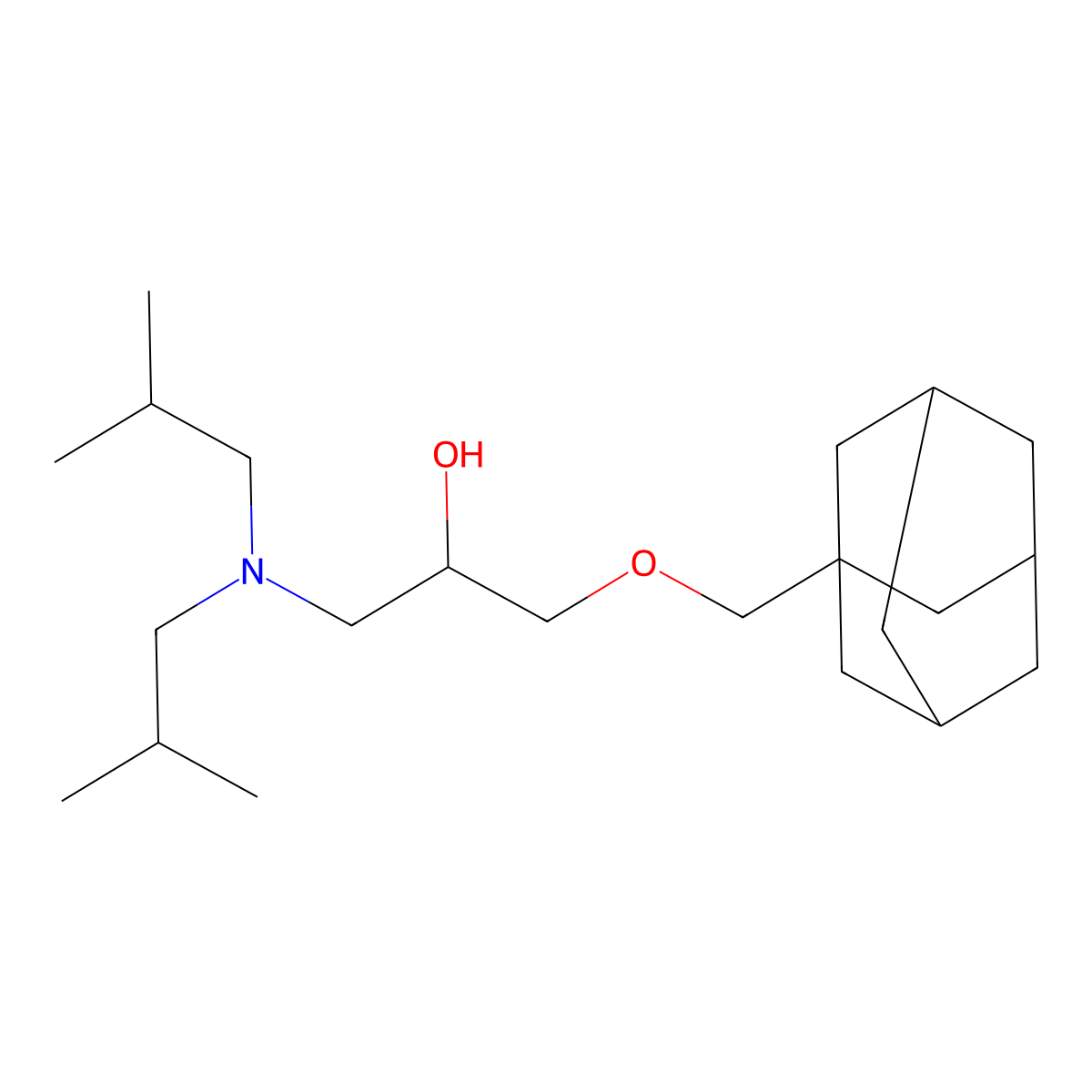 1-(Adamantan-1-ylmethoxy)-3-(diisobutylamino)propan-2-ol molecular structure, CAS 1049209-88-2