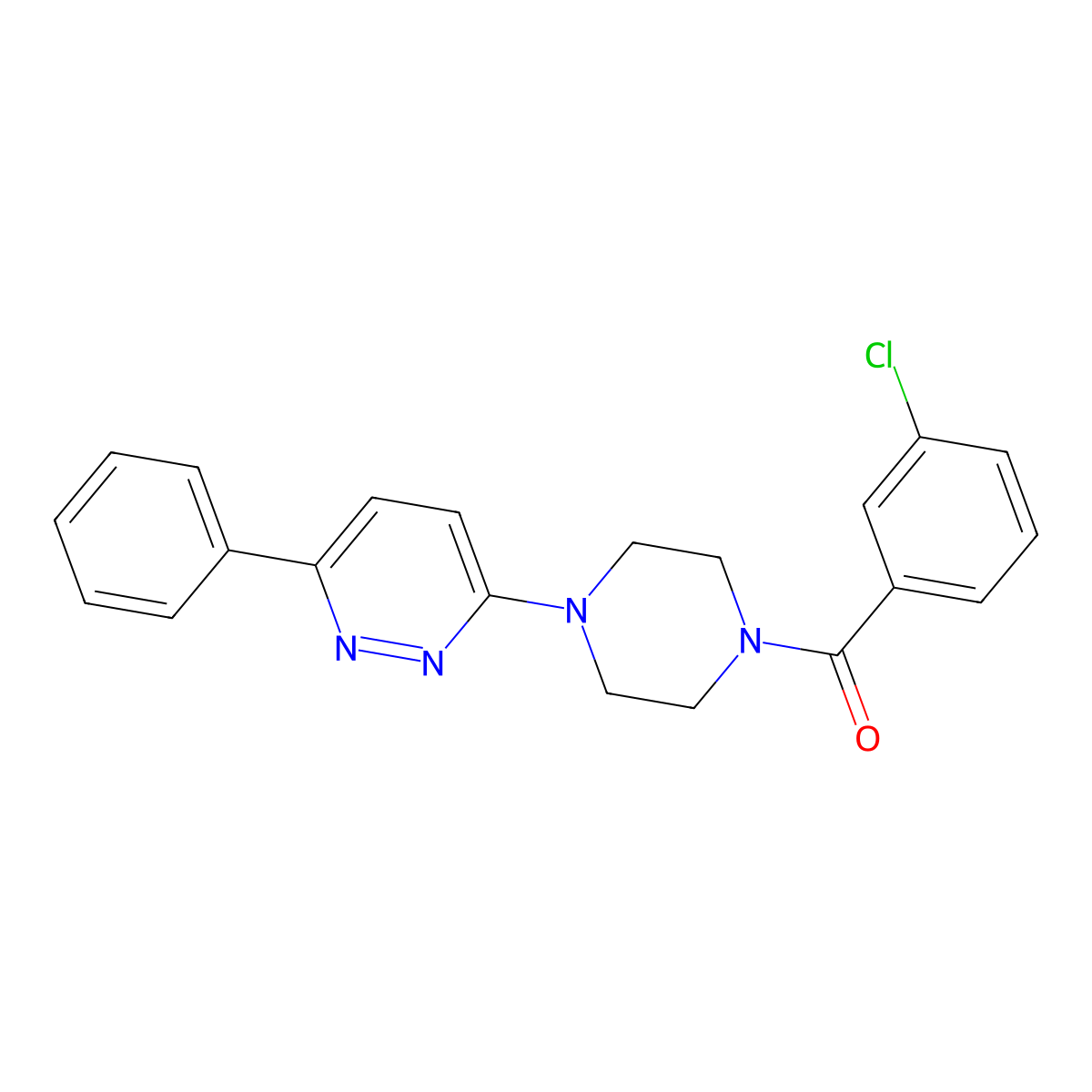 3-[4-(3-Chlorobenzoyl)piperazin-1-yl]-6-phenylpyridazine molecular structure, CAS 1049214-29-0