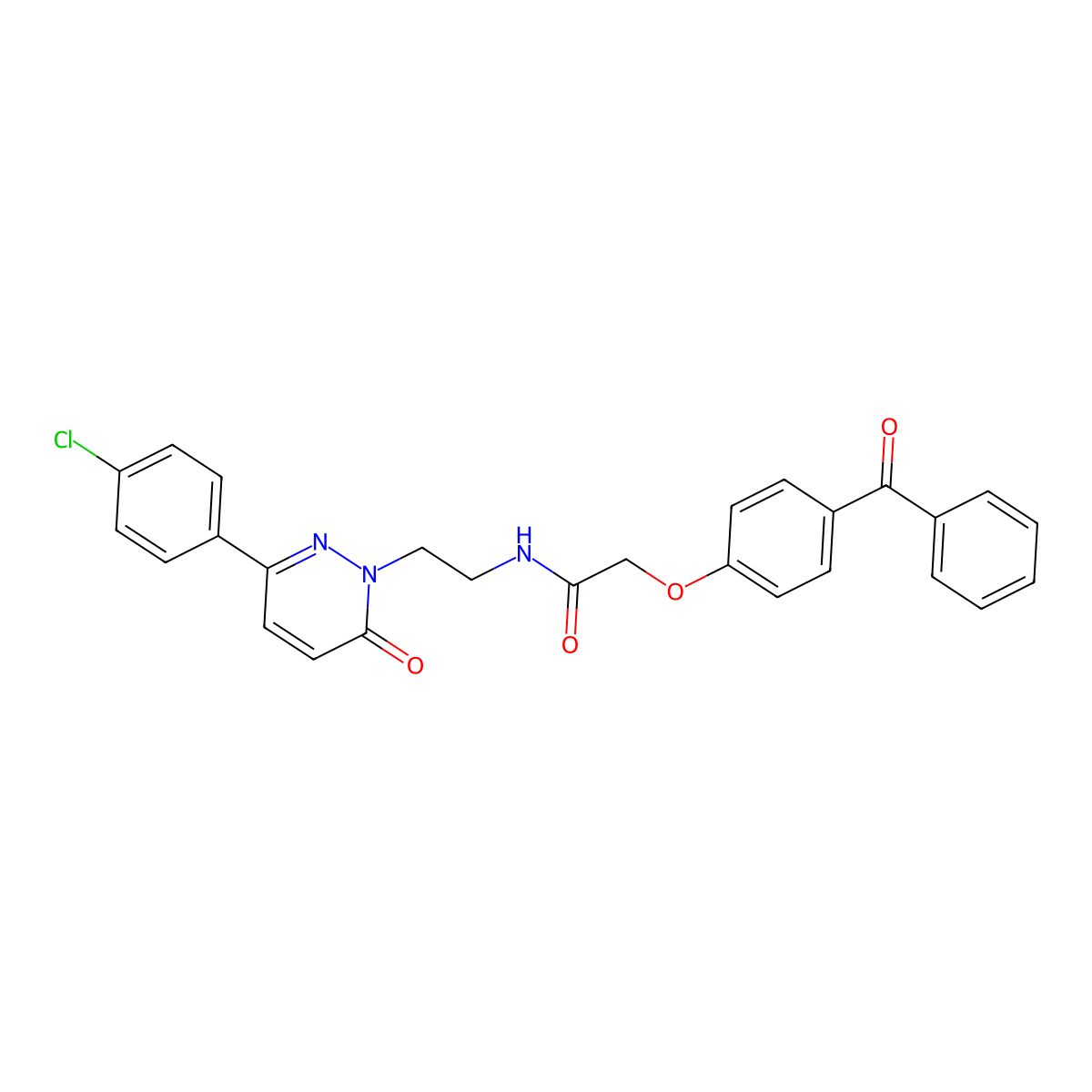 2-(4-benzoylphenoxy)-N-(2-(3-(4-chlorophenyl)-6-oxopyridazin-1(6H)-yl)ethyl)acetamide molecular structure, CAS 1049220-43-0