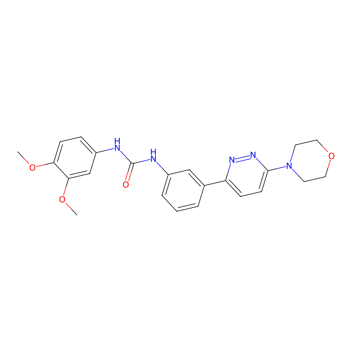 1-(3,4-Dimethoxyphenyl)-3-(3-(6-morpholinopyridazin-3-yl)phenyl)urea molecular structure, CAS 1049232-59-8