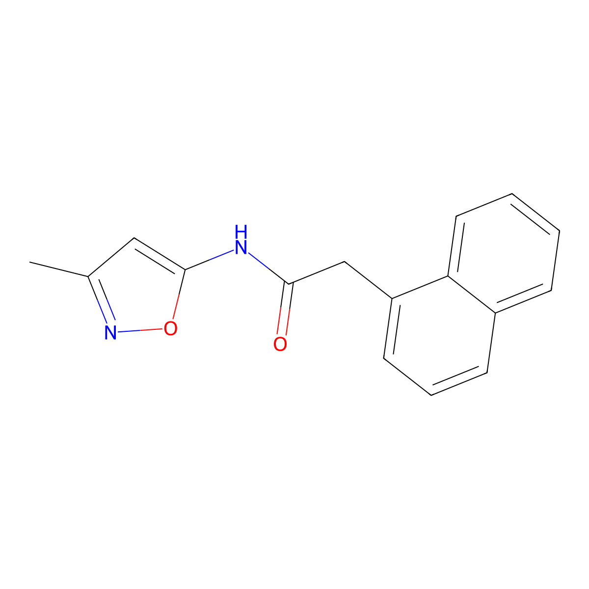 N-(3-methylisoxazol-5-yl)-2-(naphthalen-1-yl)acetamide molecular structure, CAS 1049240-79-0