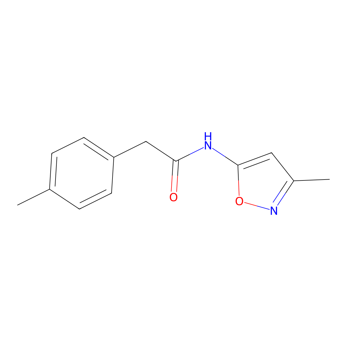 N-(3-methylisoxazol-5-yl)-2-(p-tolyl)acetamide molecular structure, CAS 1049242-05-8