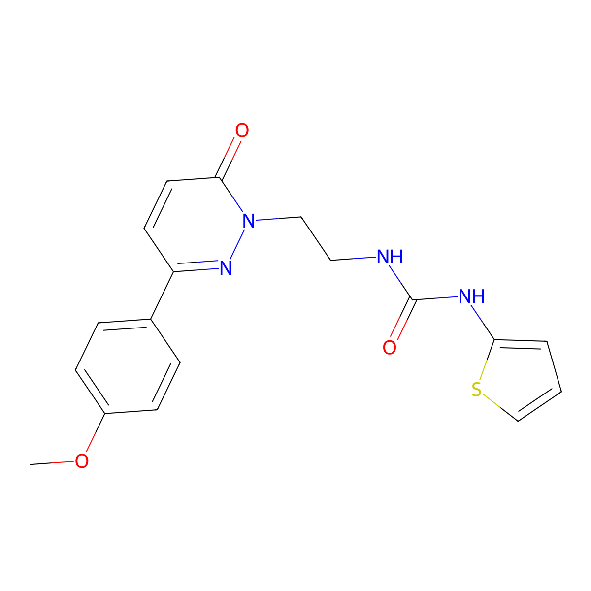 1-{2-[3-(4-Methoxyphenyl)-6-oxo-1,6-dihydropyridazin-1-yl]ethyl}-3-(thiophen-2-yl)urea molecular structure, CAS 1049242-97-8