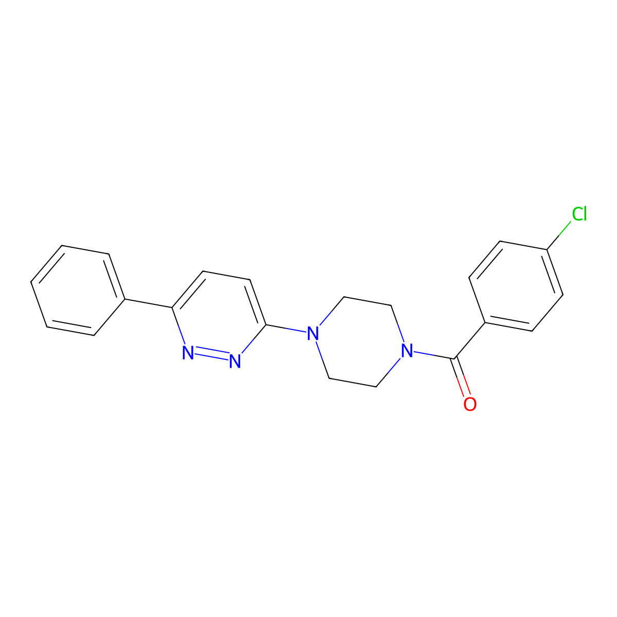 3-[4-(4-Chlorobenzoyl)piperazin-1-yl]-6-phenylpyridazine molecular structure, CAS 1049249-48-0