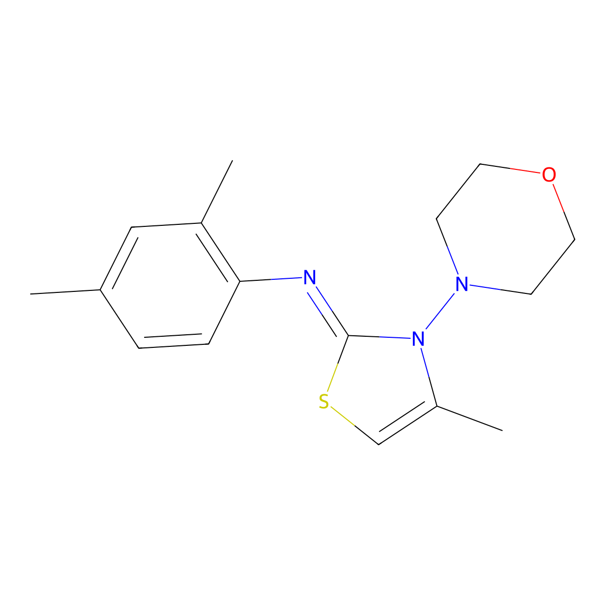 N-(2,4-Dimethylphenyl)-4-methyl-3-morpholinothiazol-2(3H)-imine molecular structure, CAS 1049252-19-8