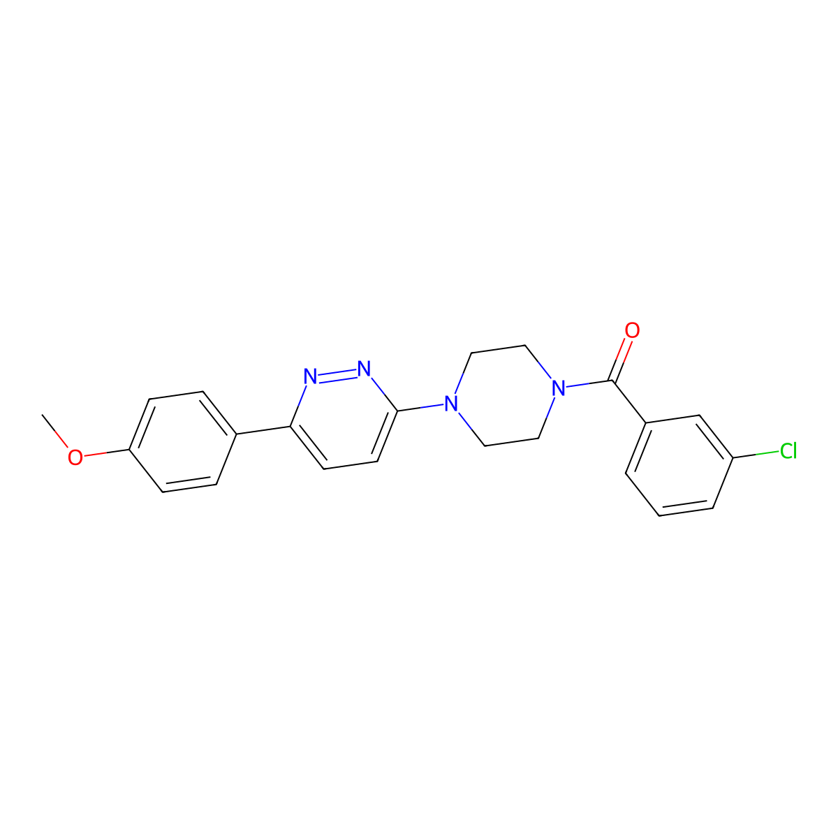 3-[4-(3-Chlorobenzoyl)piperazin-1-yl]-6-(4-methoxyphenyl)pyridazine molecular structure, CAS 1049253-68-0