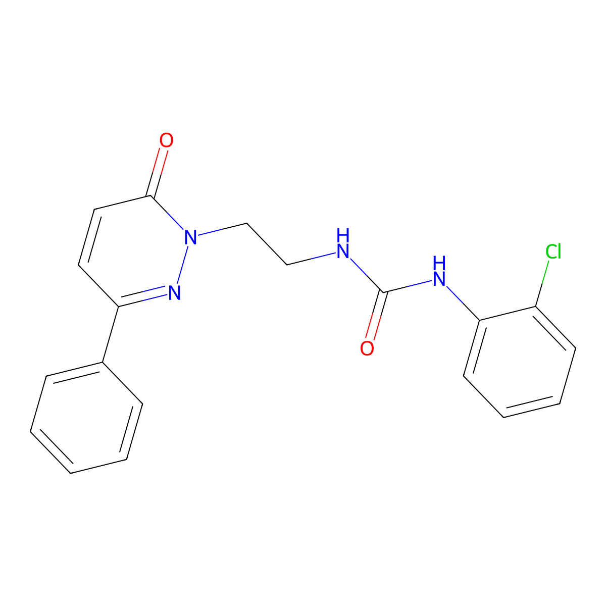 1-(2-Chlorophenyl)-3-[2-(6-oxo-3-phenyl-1,6-dihydropyridazin-1-yl)ethyl]urea molecular structure, CAS 1049255-55-1